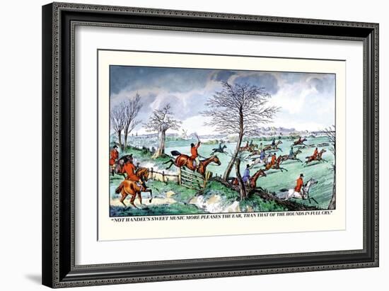 Hunters Race After the Hounds in Full Cry-Henry Thomas Alken-Framed Art Print