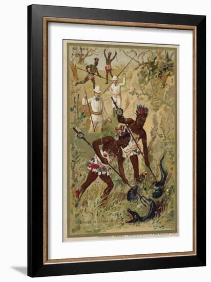 Hunting a Black Snake-null-Framed Giclee Print