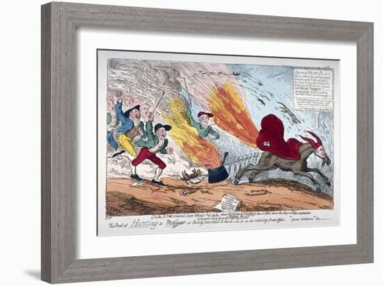 Hunting a Mare, 1819-George Cruikshank-Framed Giclee Print