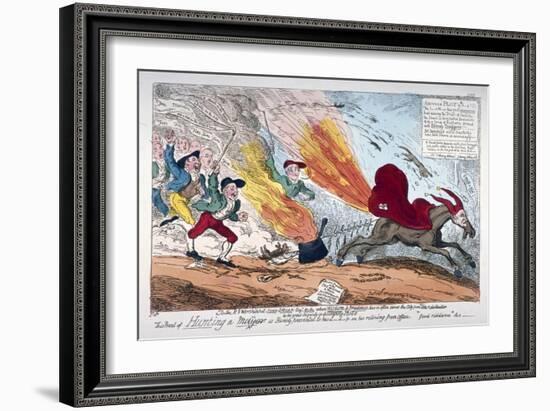 Hunting a Mare, 1819-George Cruikshank-Framed Giclee Print