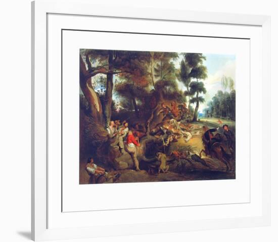 Hunting a Sow-Eugene Delacroix-Framed Collectable Print