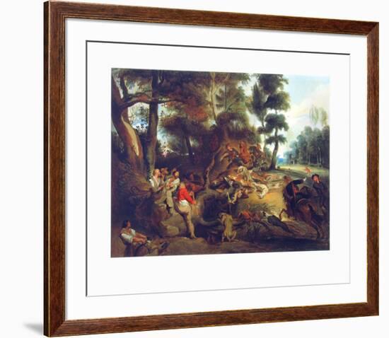 Hunting a Sow-Eugene Delacroix-Framed Collectable Print