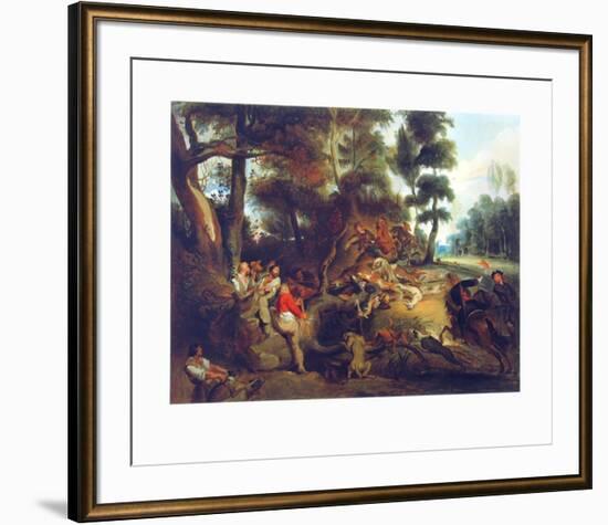 Hunting a Sow-Eugene Delacroix-Framed Collectable Print