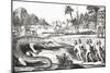 Hunting Alligators in the Southern States of America-null-Mounted Giclee Print