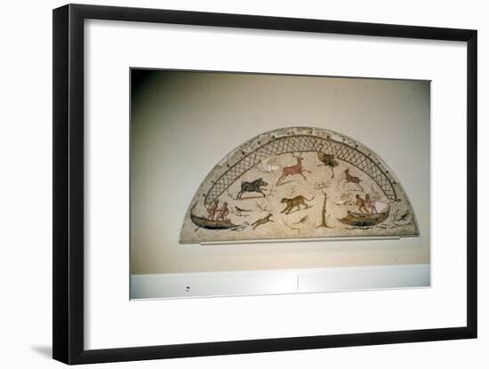 Hunting animals with net, Roman mosaic from Carthage, c3rd century-Unknown-Framed Giclee Print