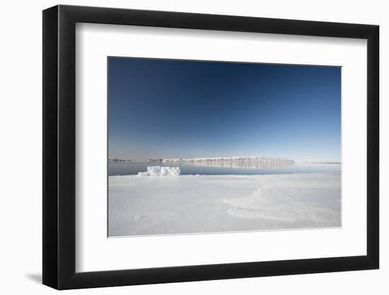 Hunting Blind Made from Ice Blocks at the Floe Edge-Louise Murray-Framed Photographic Print