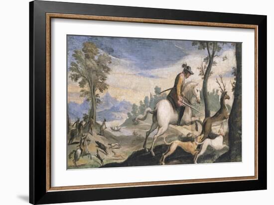 Hunting Deer and Wild Boar-Giovanni Francesco Barbieri-Framed Giclee Print