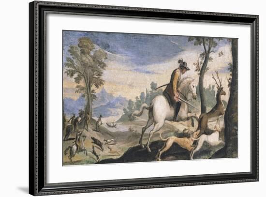 Hunting Deer and Wild Boar-Giovanni Francesco Barbieri-Framed Giclee Print