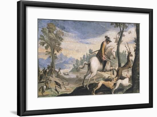 Hunting Deer and Wild Boar-Giovanni Francesco Barbieri-Framed Giclee Print