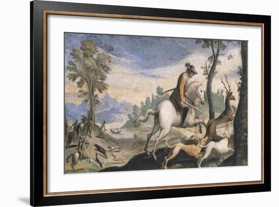 Hunting Deer and Wild Boar-Giovanni Francesco Barbieri-Framed Giclee Print