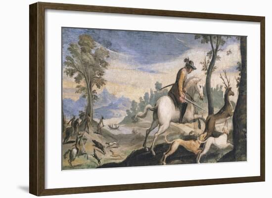 Hunting Deer and Wild Boar-Giovanni Francesco Barbieri-Framed Giclee Print