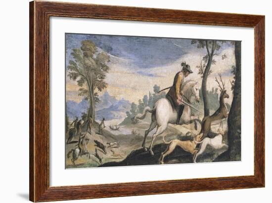 Hunting Deer and Wild Boar-Giovanni Francesco Barbieri-Framed Giclee Print