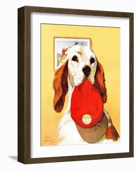 "Hunting Dog and Cap,"October 29, 1938-Jack Murray-Framed Giclee Print