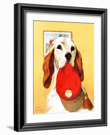 "Hunting Dog and Cap,"October 29, 1938-Jack Murray-Framed Giclee Print