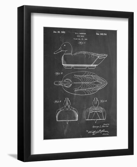 Hunting Duck Decoy Patent-null-Framed Art Print