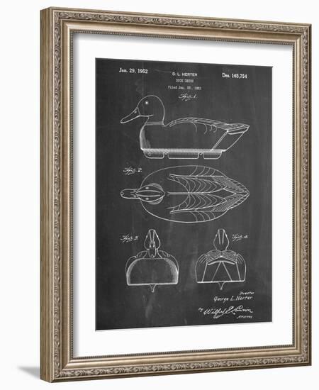 Hunting Duck Decoy Patent-null-Framed Art Print