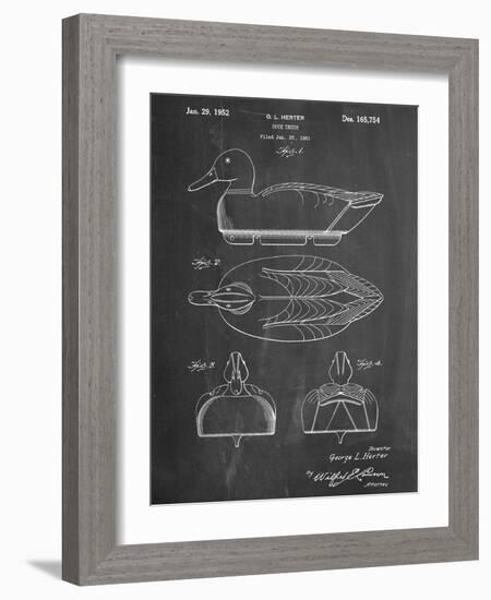 Hunting Duck Decoy Patent-null-Framed Art Print