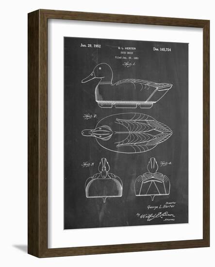 Hunting Duck Decoy Patent-null-Framed Art Print