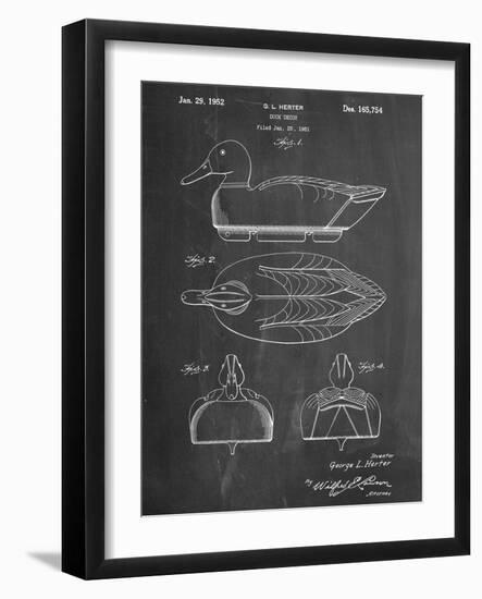 Hunting Duck Decoy Patent-null-Framed Art Print