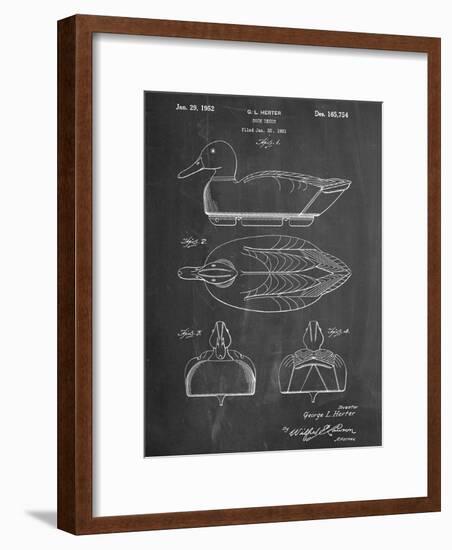 Hunting Duck Decoy Patent-null-Framed Art Print