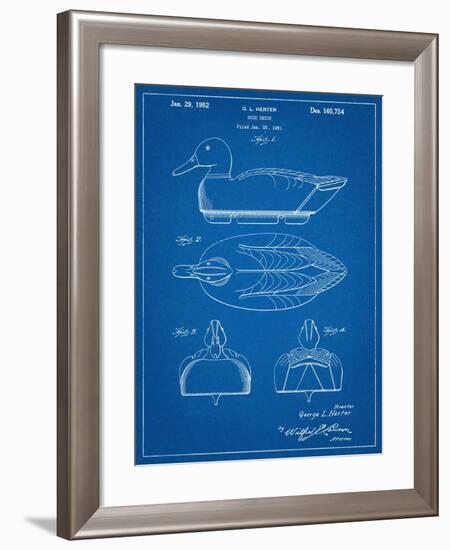 Hunting Duck Decoy Patent-null-Framed Art Print