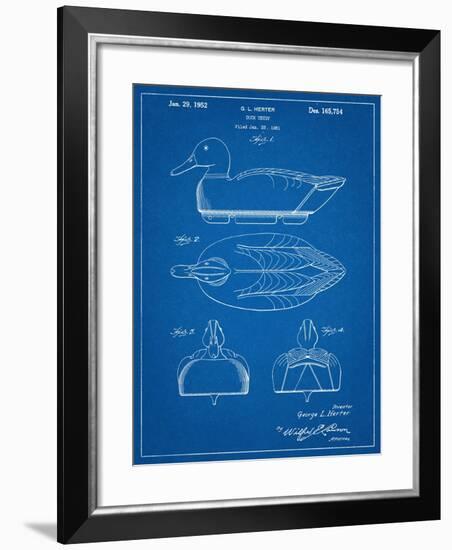 Hunting Duck Decoy Patent-null-Framed Art Print