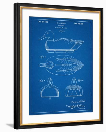 Hunting Duck Decoy Patent-null-Framed Art Print