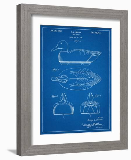 Hunting Duck Decoy Patent-null-Framed Art Print