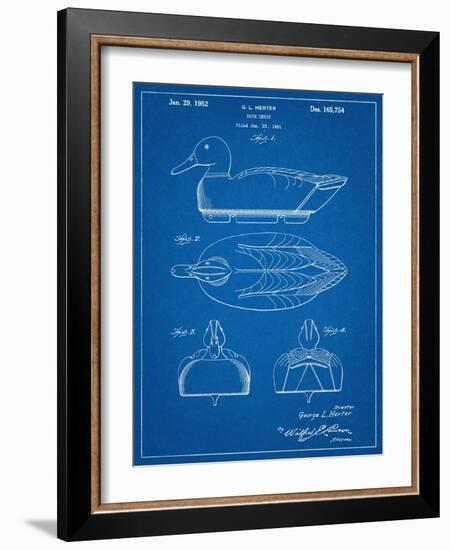 Hunting Duck Decoy Patent-null-Framed Art Print