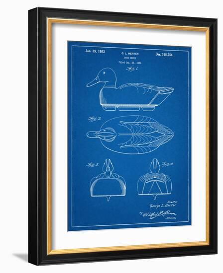 Hunting Duck Decoy Patent-null-Framed Art Print