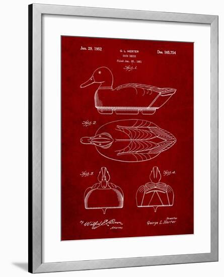 Hunting Duck Decoy Patent-Cole Borders-Framed Art Print