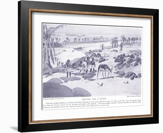 Hunting for a Living, C.1920-Henry Charles Seppings Wright-Framed Premium Giclee Print
