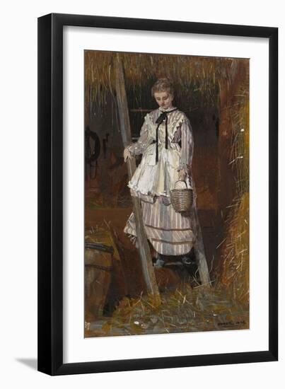 Hunting for Eggs, 1874 (Gouache, W/C and Graphite on Cream Wove Paper)-Winslow Homer-Framed Giclee Print