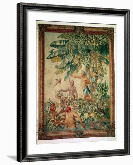 Hunting, from the "Tenture des Nouvelles Indes", Gobelin Workshop-null-Framed Giclee Print