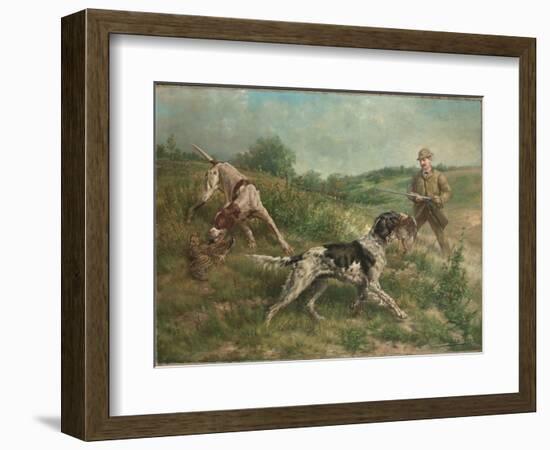 Hunting in an Upland Landscape, 1893 (Oil on Canvas)-Edmund Henry Osthaus-Framed Giclee Print