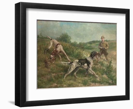 Hunting in an Upland Landscape, 1893 (Oil on Canvas)-Edmund Henry Osthaus-Framed Giclee Print