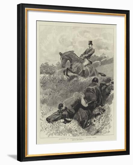 Hunting in Cardiganshire, a Rotten Bank-John Charlton-Framed Giclee Print