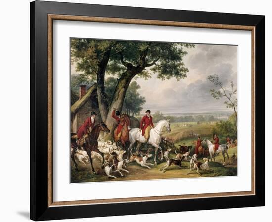 Hunting in Fontainebleau Forest-Antoine Charles Horace Vernet-Framed Art Print