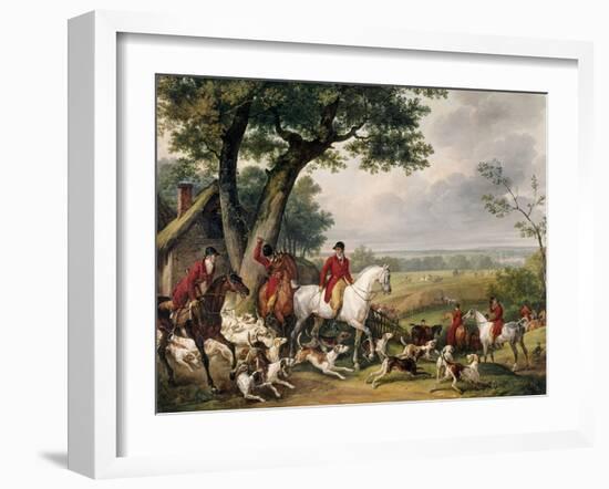 Hunting in Fontainebleau Forest-Antoine Charles Horace Vernet-Framed Art Print