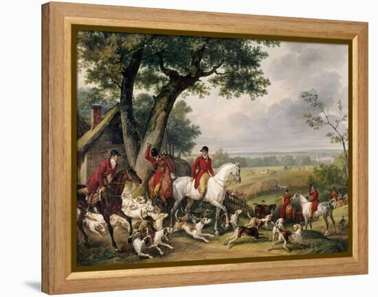 Hunting in Fontainebleau Forest-Antoine Charles Horace Vernet-Framed Stretched Canvas