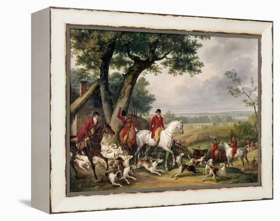 Hunting in Fontainebleau Forest-Antoine Charles Horace Vernet-Framed Stretched Canvas