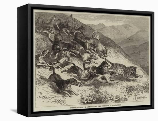 Hunting in India, a Leopard Hunt with Foxhounds at Ootacamund-George Bouverie Goddard-Framed Premier Image Canvas