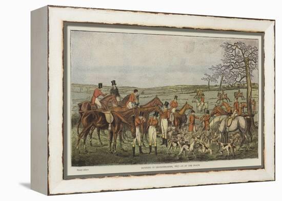 Hunting in Leicestershire, 1827, in at the Death-Henry Alken-Framed Premier Image Canvas