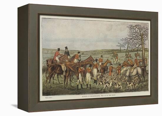 Hunting in Leicestershire, 1827, in at the Death-Henry Alken-Framed Premier Image Canvas