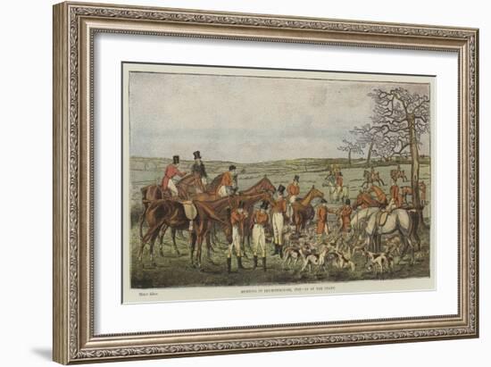 Hunting in Leicestershire, 1827, in at the Death-Henry Alken-Framed Giclee Print