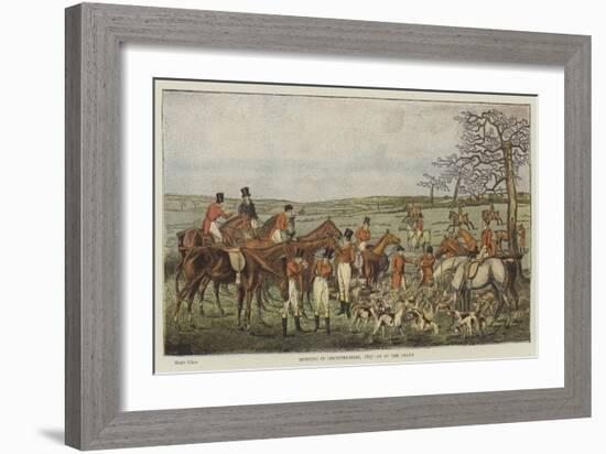 Hunting in Leicestershire, 1827, in at the Death-Henry Alken-Framed Giclee Print