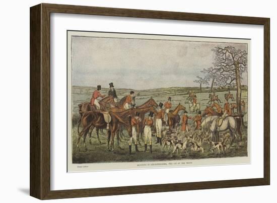 Hunting in Leicestershire, 1827, in at the Death-Henry Alken-Framed Giclee Print