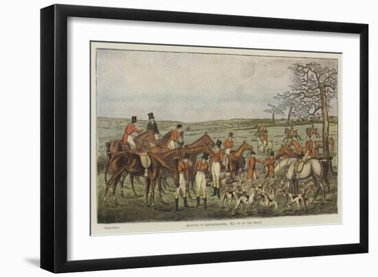 Hunting in Leicestershire, 1827, in at the Death-Henry Alken-Framed Giclee Print