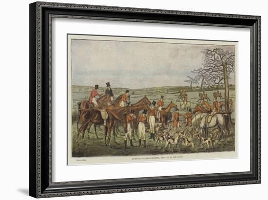 Hunting in Leicestershire, 1827, in at the Death-Henry Alken-Framed Giclee Print