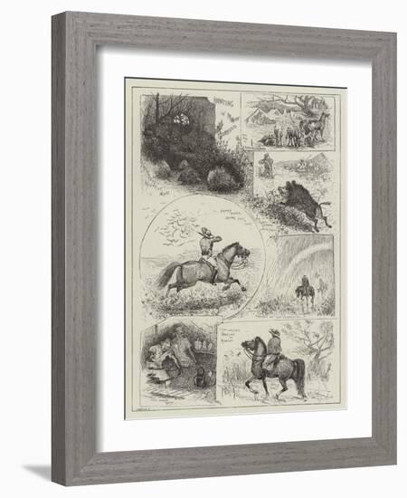 Hunting in Morocco-Henry Charles Seppings Wright-Framed Giclee Print